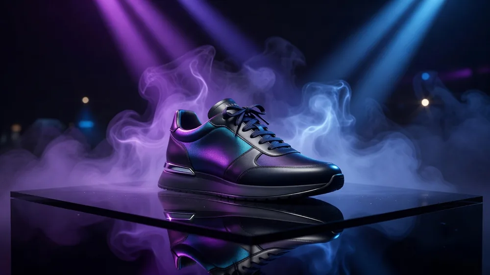 AI-generated cinematic luxury sneaker product shot